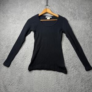 Commotion Sweater Women's Medium Black Textured Long Sleeve